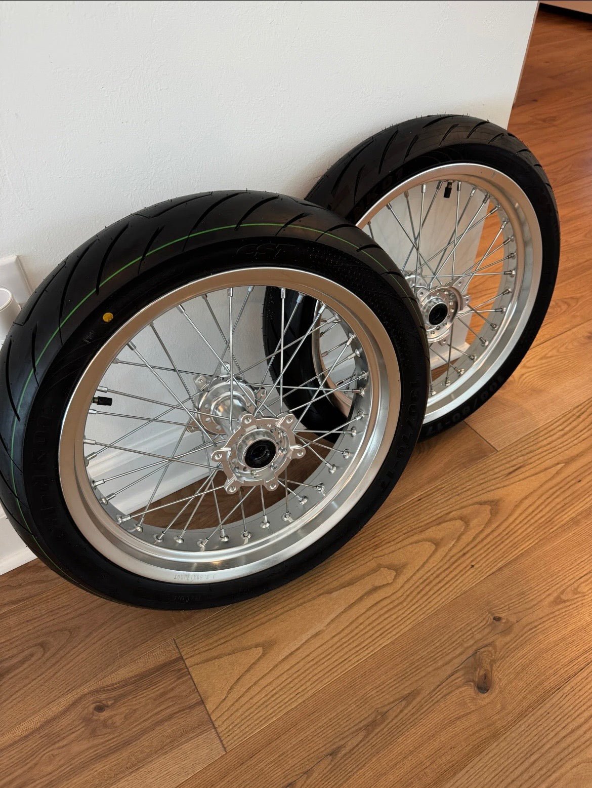 Chrome Surron Ultra Bee Supermoto Wheelset - FT Racing